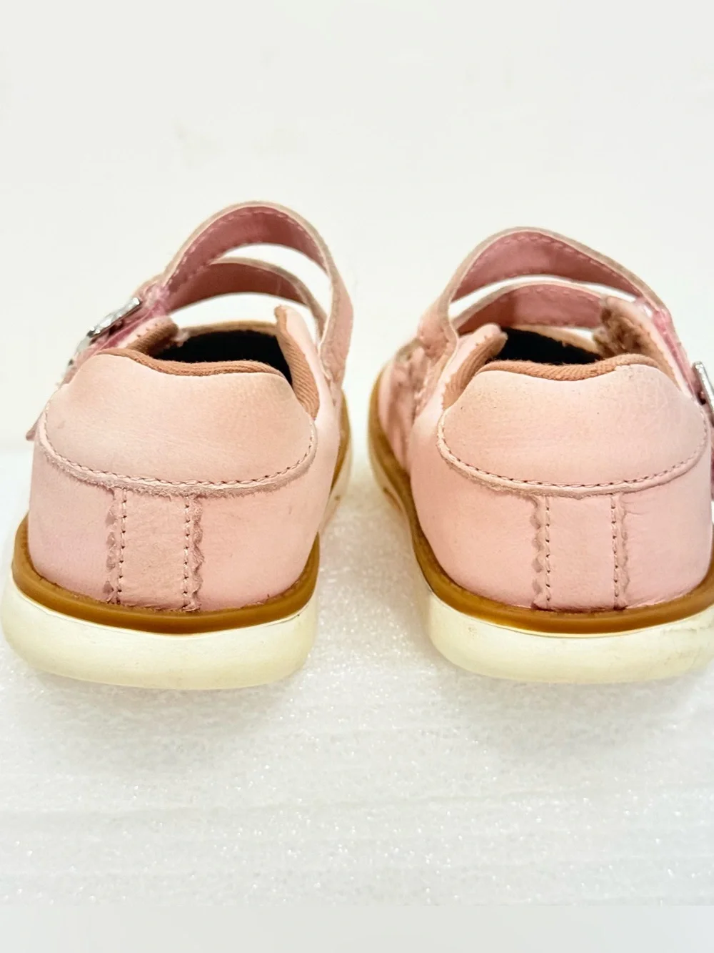 Stride Rite Coraline Light Pink Leather Double-Strap Mary Jane Shoes Size 7.5